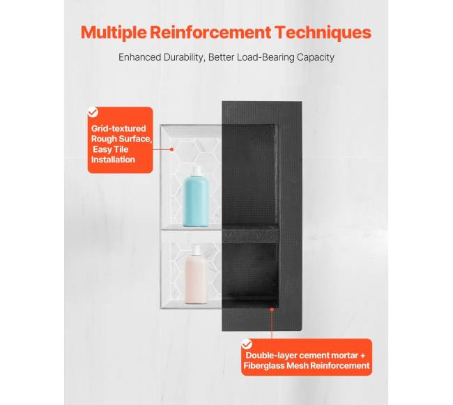 Dušo niša 40.6 x 50.8 x 10.2 cm sieninis lentynėlė3