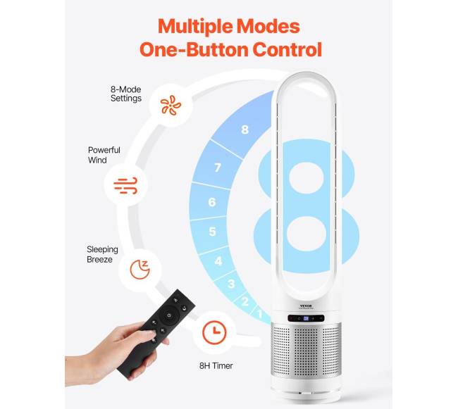 1,05 m bokštinis ventiliatorius su nuotoliniu valdymu3
