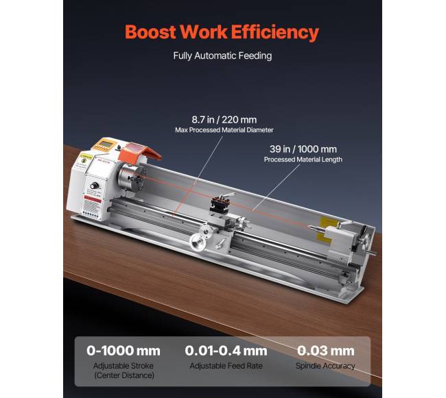 Staklių metalo tekinimo staklės 22 x 100 cm3