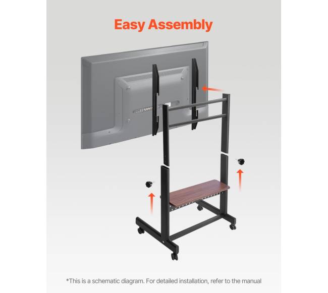 Mobilus vežimėlis televizoriui 55-100 colių5