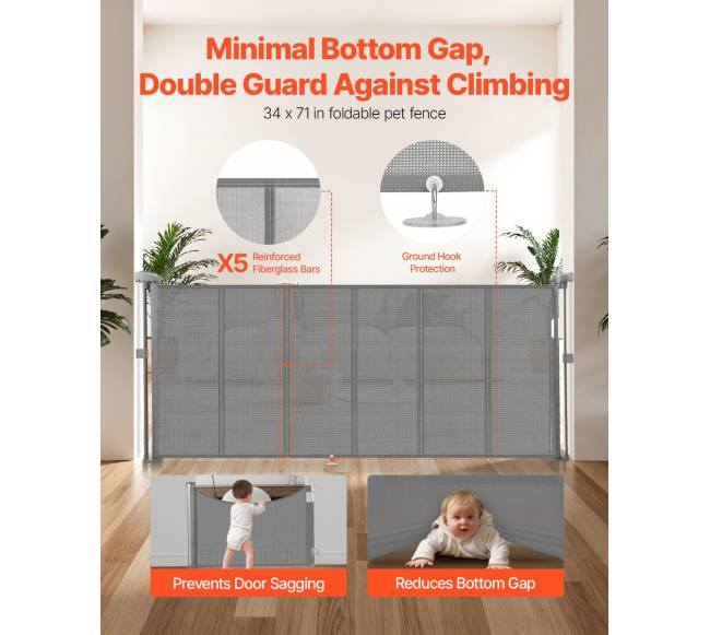 Ištraukiama apsauginė varteliai vaikams ir augintiniams1