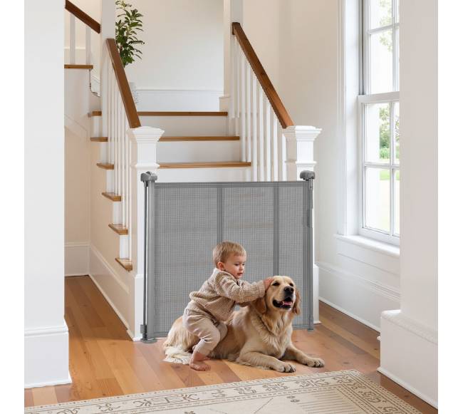 Ištraukiama apsauginė varteliai vaikams ir augintiniams7