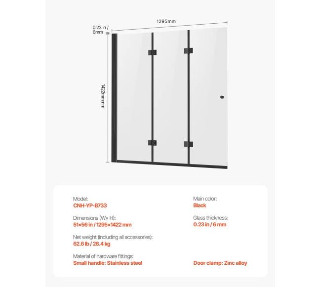 Voniai skirtos be rėmelio sulenkiamos dušo durys6