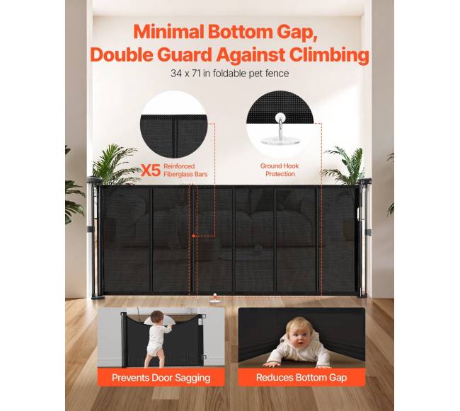 Ištraukiamas apsauginis vartelis vaikams ir gyvūnams1