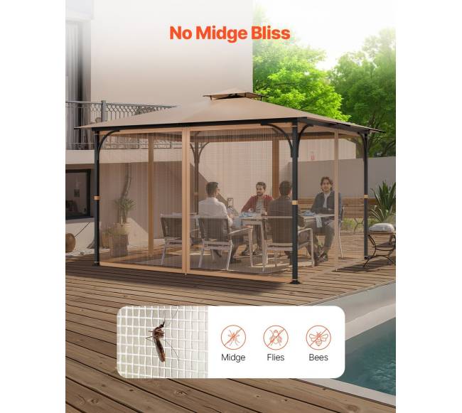 Atsarginis tinklinis paviljono tinklelis 10x12x7 ft4