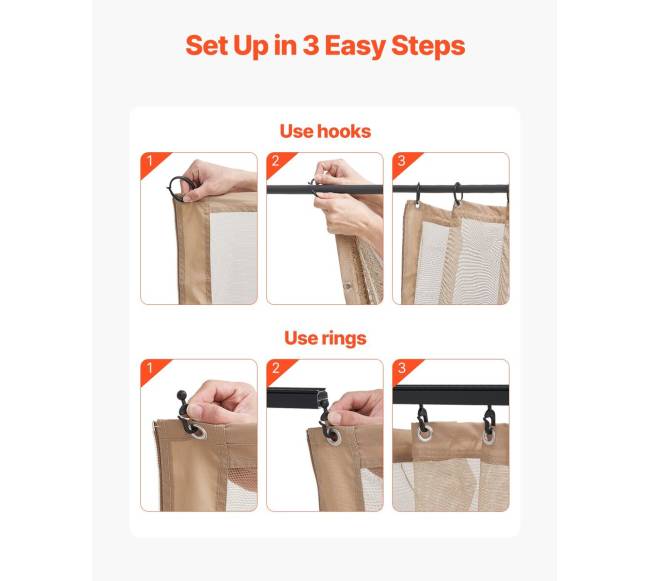 Atsarginis tinklinis paviljono tinklelis 10x12x7 ft5