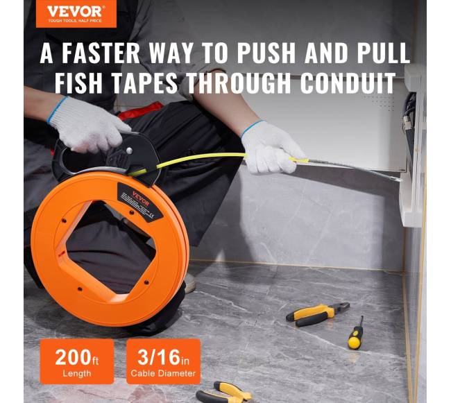 Žvejo juosta kabelių traukimas 60 m1