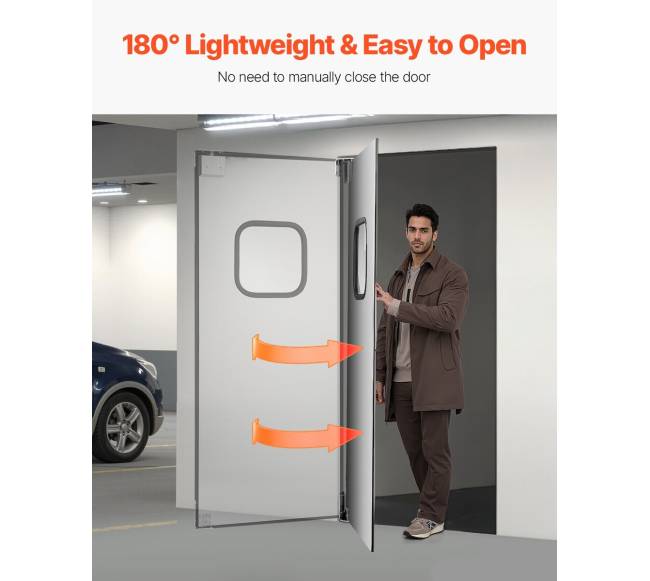 Nerūdijančio plieno eismo siūbavimo durys viengubas skydas3