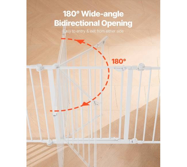 Baltos spalvos 8 dalių sulankstomi varteliai5