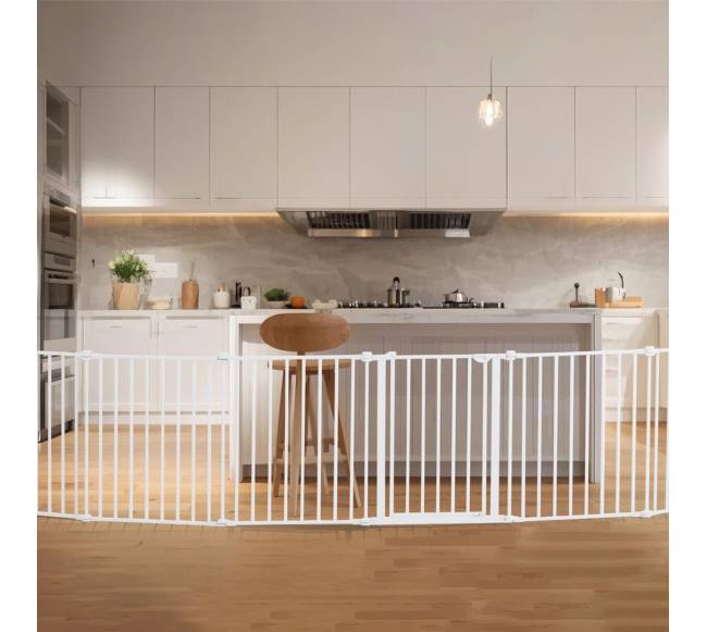 Baltos spalvos 8 dalių sulankstomi varteliai7