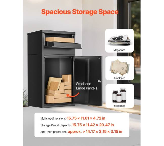 Lauko pašto dėžė su užraktu ir magnetu3