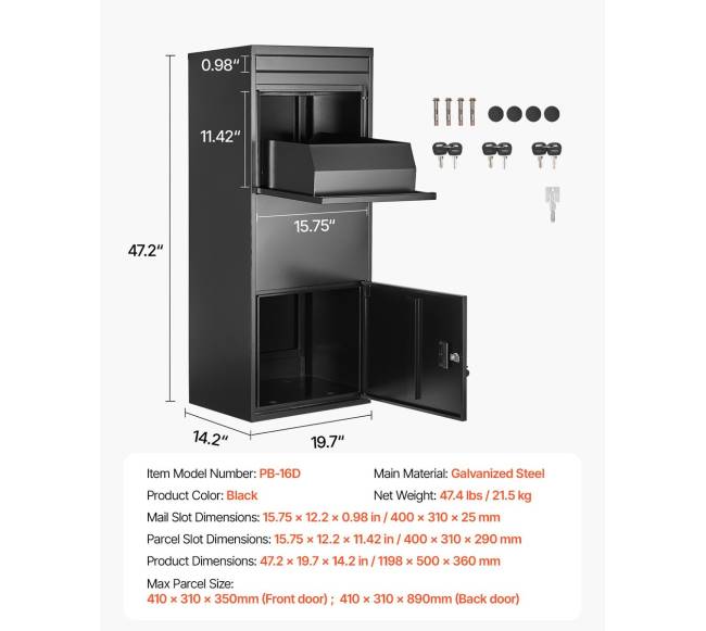 Lauko pašto dėžių siuntų dėžė su spyna6