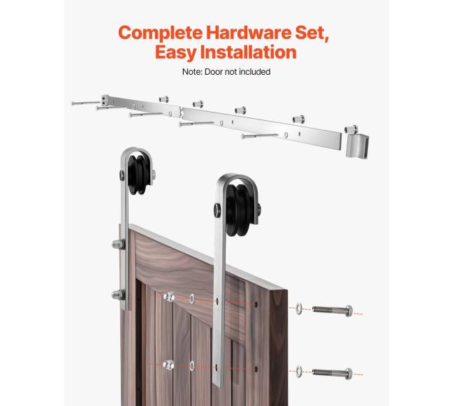 1,5 m stumdomų durų furnitūra sidabrinė4