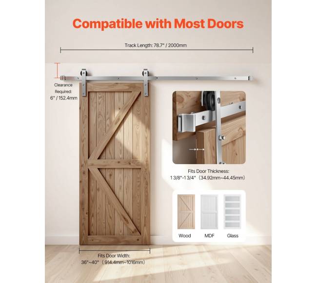 1,98 m stumdomų durų furnitūra5