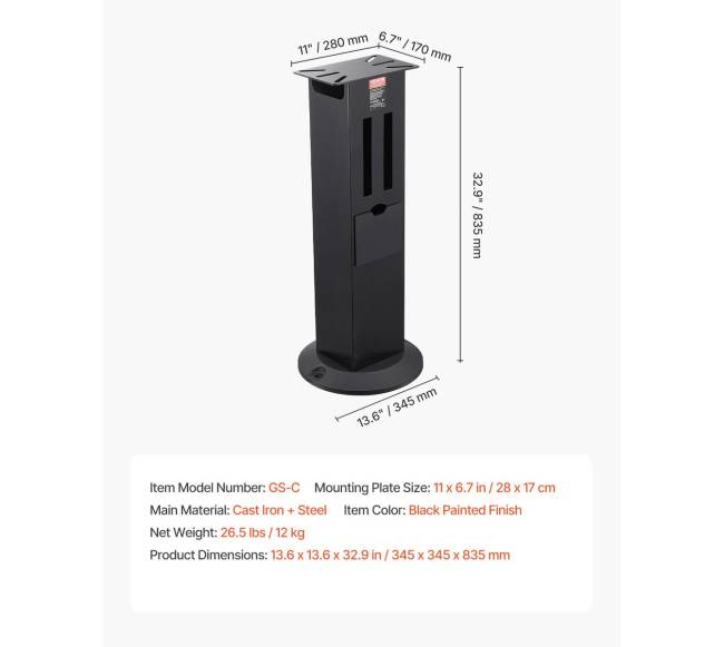 Šlifuoklio stovas su spaustuku ir pjedestalu6