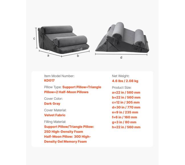 Ortopedinės miegamojo pagalvės komplektas 4 dalių6