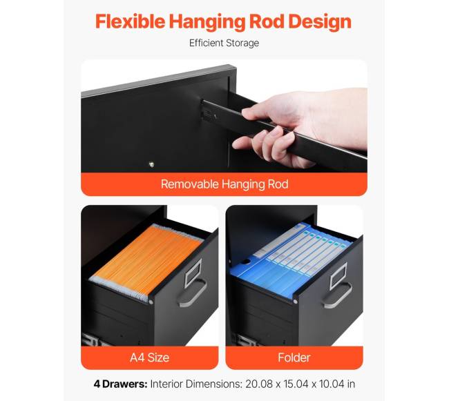 4 stalčių metalinė spintelė su užraktu2