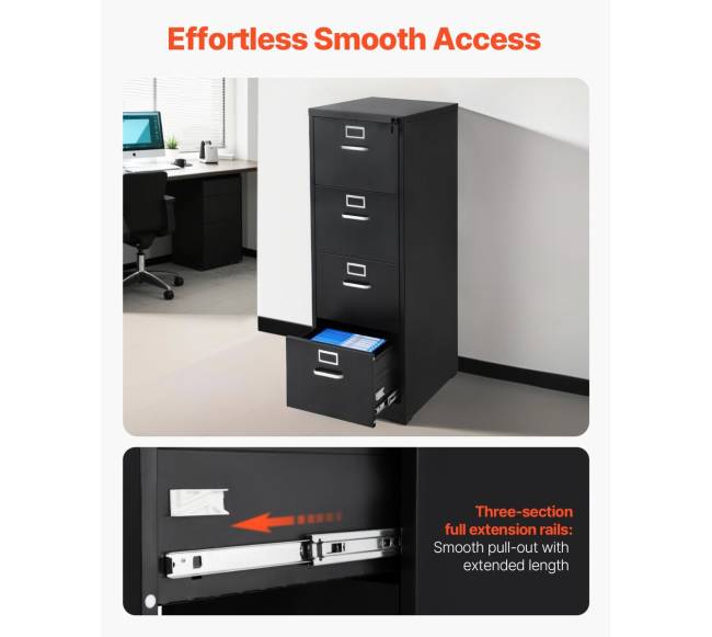 4 stalčių metalinė spintelė su užraktu4