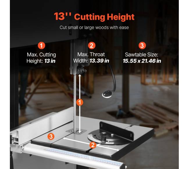 Medienos apdirbimo juostinis pjūklas 340 mm su stalu2