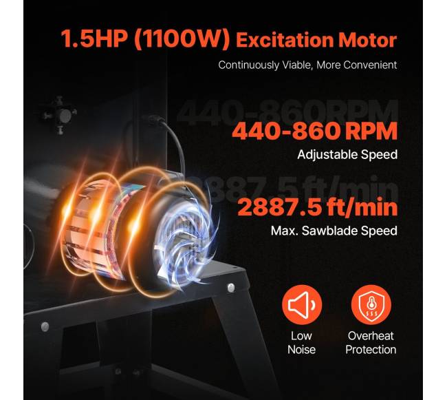 Medienos apdirbimo juostinis pjūklas 340 mm su stalu3