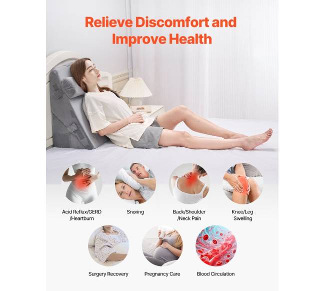 Ortopedinis pleištinis pagalvė miegui 3 vnt. reguliavimas4