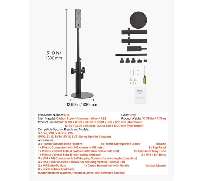 Dyson dulkių siurblio stovas su 3 klipsais6