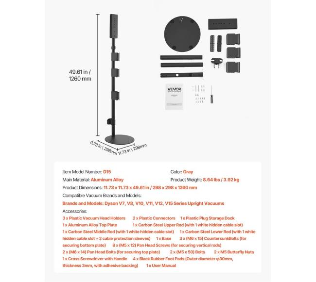 Dyson dulkių siurblio laikiklis su 4 padėklais6