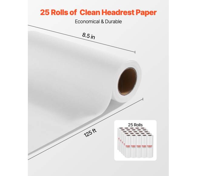 Vienkartinis galvos atramos popierius 25 vnt.2