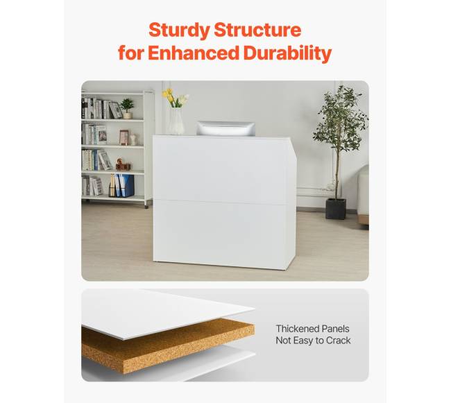 recepcijos stalelis baltas 118 cm2