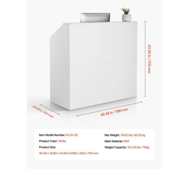 recepcijos stalelis baltas 118 cm6