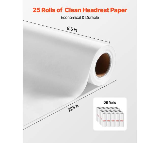 Vienkartinis galvos atramos popierius, 25 vnt.2