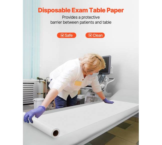 Medicininis tyrimo stalo popierius 18 cm x 69 m1