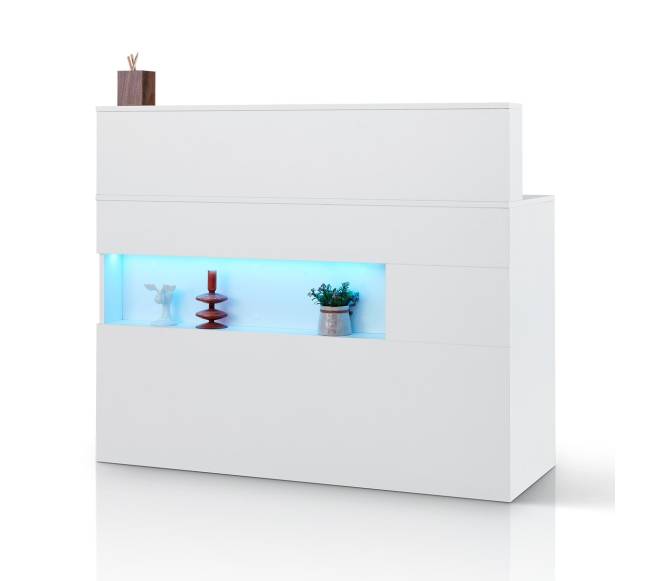 Baltas stačiakampis registratūros stalas0