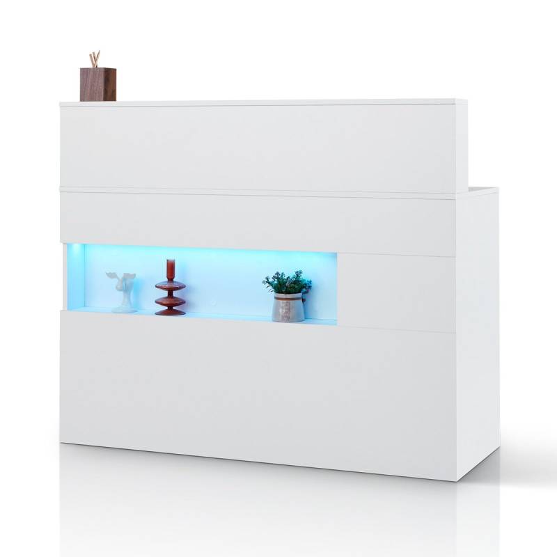 Baltas stačiakampis registratūros stalas0