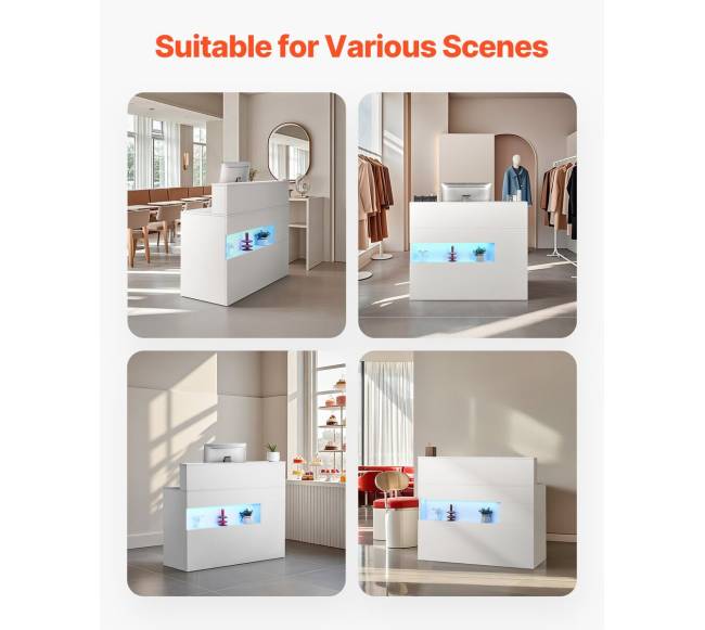 Baltas stačiakampis registratūros stalas5