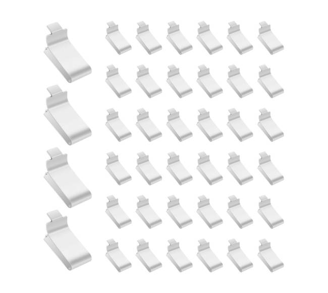 40 vnt. reguliuojami lentynų spaustukai0