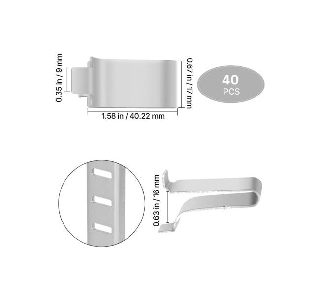 40 vnt. reguliuojami lentynų spaustukai8