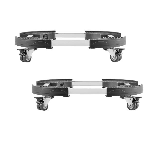 Reguliuojamas apvalus šiukšliadėžės vežimėlis, 2 vnt.0