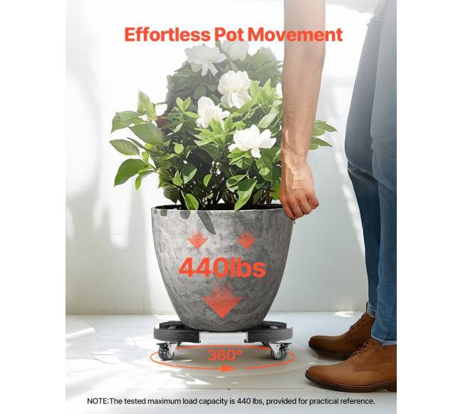 Reguliuojamas apvalus šiukšliadėžės vežimėlis, 2 vnt.1