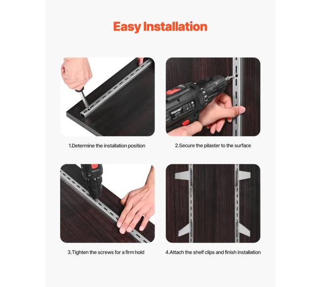 39 colių reguliuojamos plieninės lentynos bėgis5