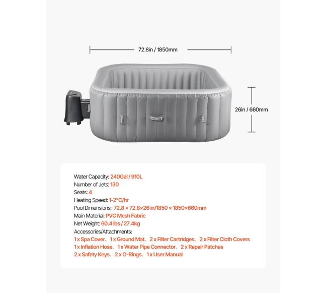 Pripučiama kubilo SPA 4-6 asmenims6