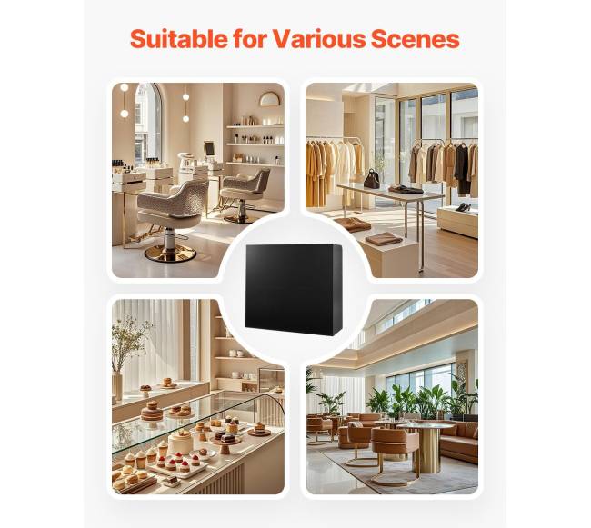 Juodas stačiakampis registratūros stalas5