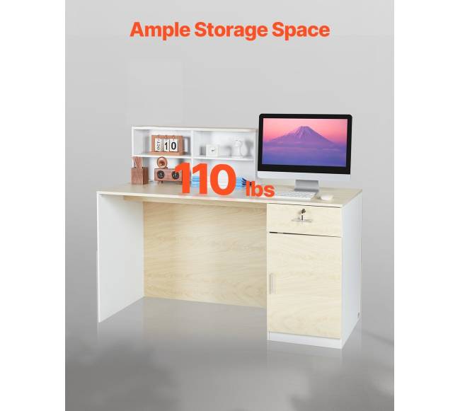 Medinis stačiakampis priimamojo stalas1