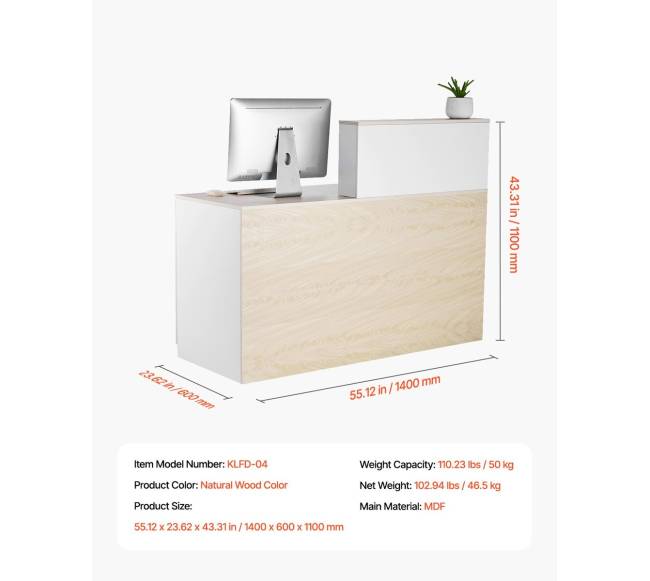 Medinis stačiakampis priimamojo stalas6