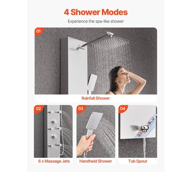 Dušo panelė su masažo srovėmis2