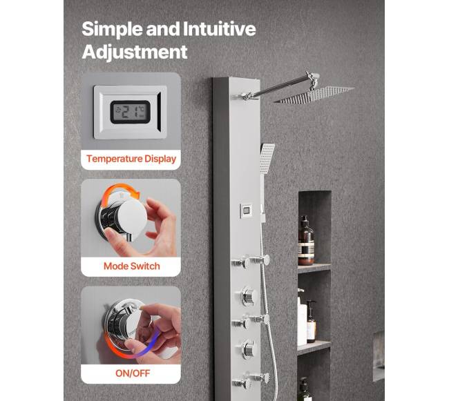 Dušo panelė su masažo srovėmis4