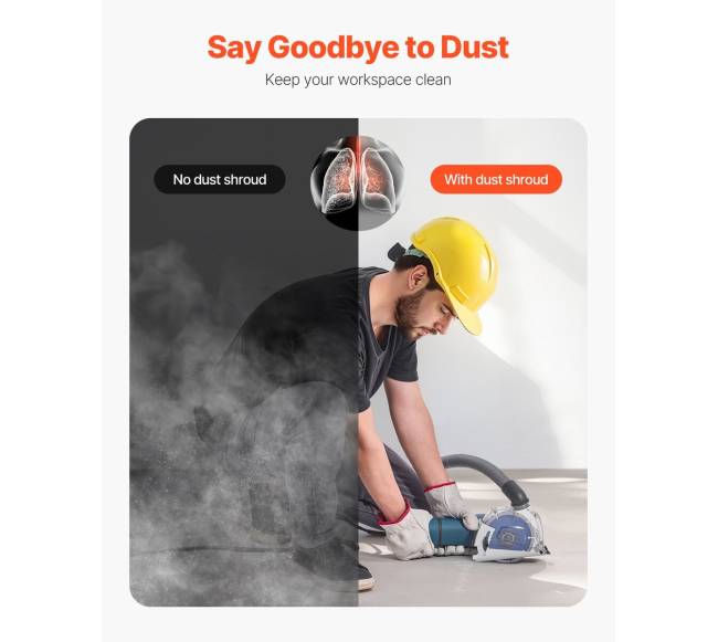 Kampinis šlifuoklio dulkių gaubtas su šlifavimo disku4