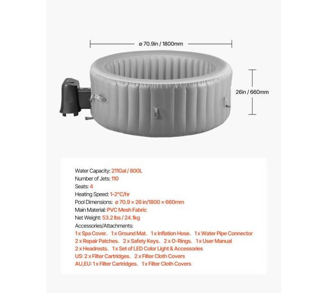 Pripučiama lauko sūkurinė vonia 2–4 asmenims6