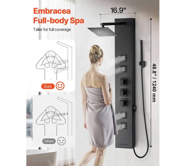 Dušo panelis su lietaus masažu1