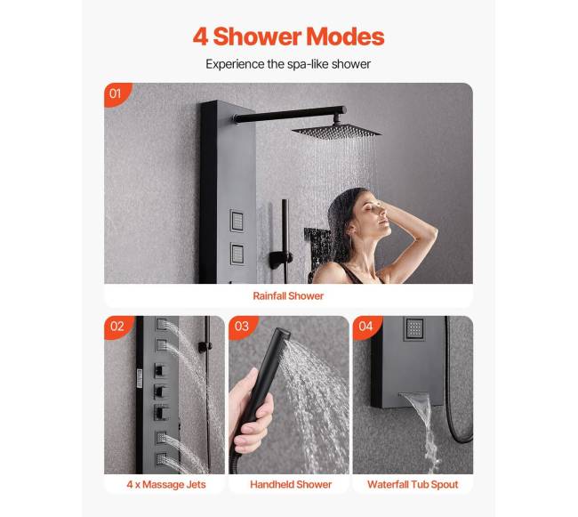 Dušo panelis su lietaus masažu2